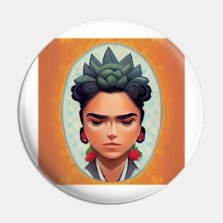 Frida Kahlo portrait | Manga style Pin