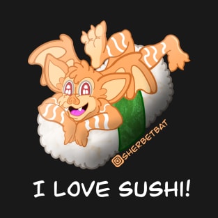 "I love Sushi" Sushi Bat T-Shirt