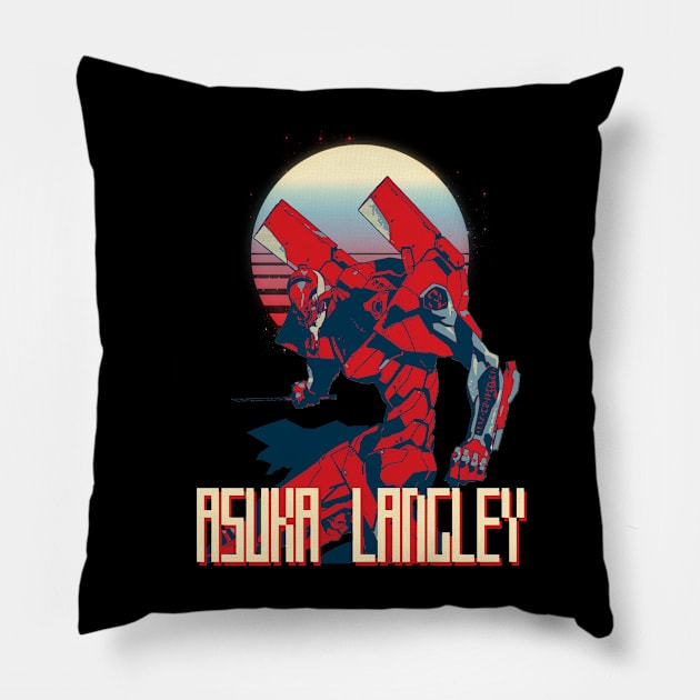 asuka langley Pillow by Retrostyle