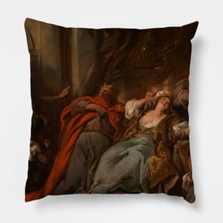 Creuse Consumee par la Robe Empoisonnee by Jean-Francois de Troy Pillow