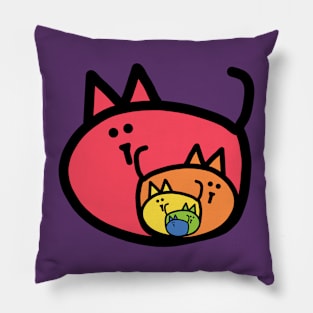 Rainbow Cats Nest Pillow