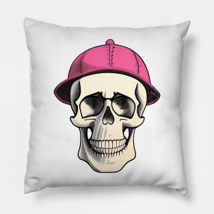 skeleton in a hat Pillow