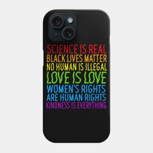 Science Is Real - Black Lives Matter / Human Rights Typographic Design Phone Case