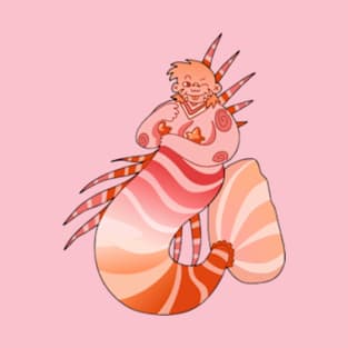 Lesbian Pride Lionfish Mermaid T-Shirt