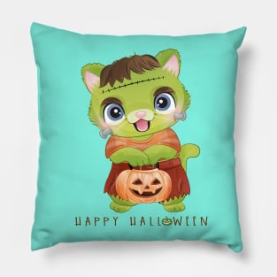 cute kitty for halloween day Pillow