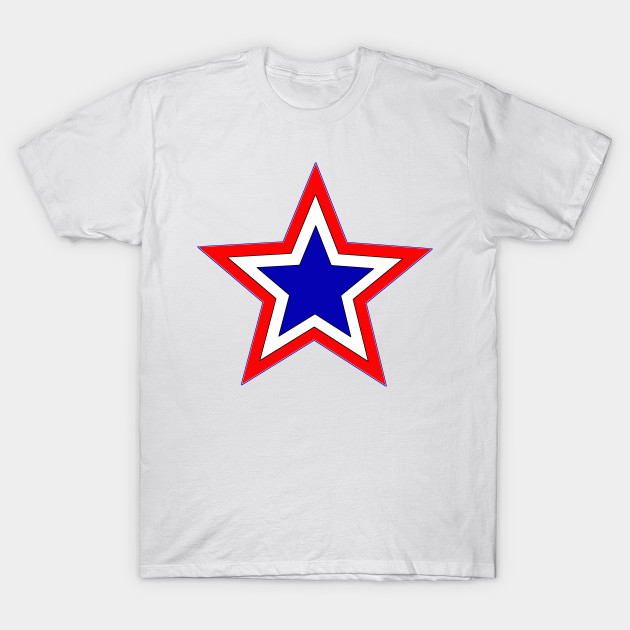 Red White And Blue Star Red White And Blue Star T Shirt