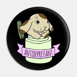 antidepressant bunny Pin
