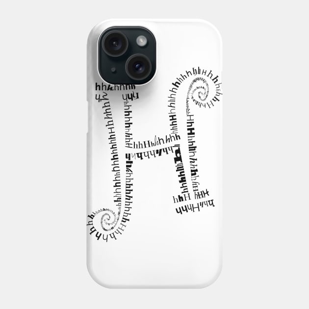 H letter Phone Case by hedehede