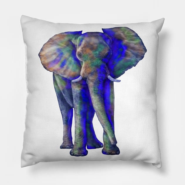 Save The Elephants Art Animal Lover Pillow by macdonaldcreativestudios