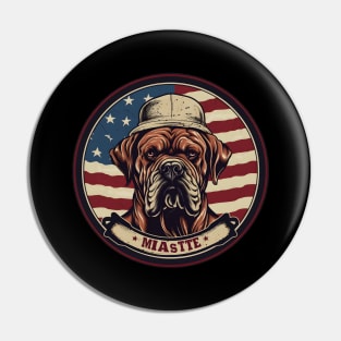 Mastiff 4th of July Pin