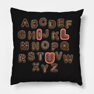 ABC Alphabet I Love You English Teacher Valentines Day Gift Pillow