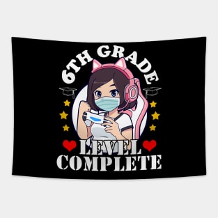 6th Grade Graduation Girl Loves Anime Gaming Girls Tapestry