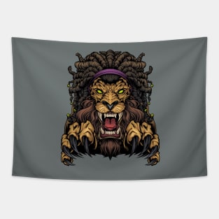 Lion with Dreadlocks Tapestry