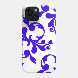 Blue Abstract Flowers Phone Case