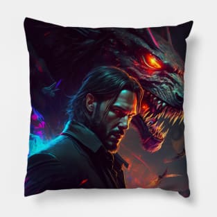 John Wick and the Dragon Pillow