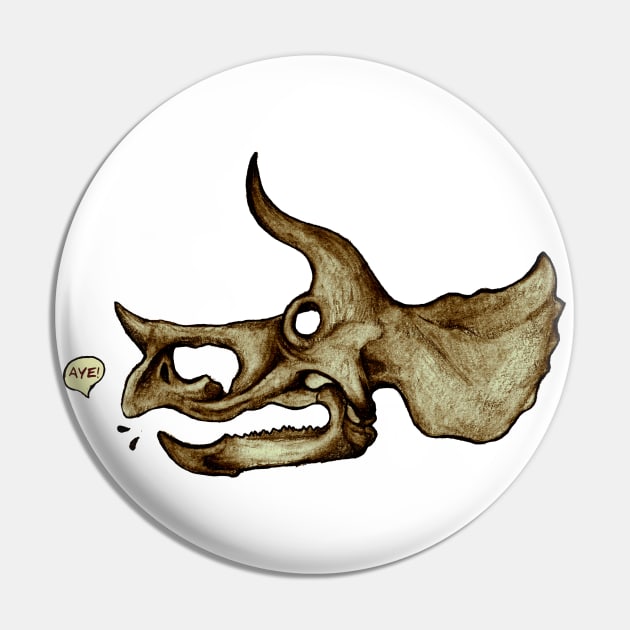 Agreeing Triceratops Pin by MonoMano