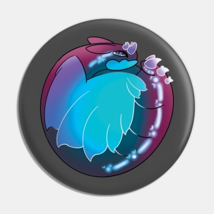 Curled Dragon Blue Raspberry :: Dragons and Dinosaurs Pin