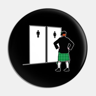 Funny Irish St. Patrick's Day Kilt Ireland Toilet Pin