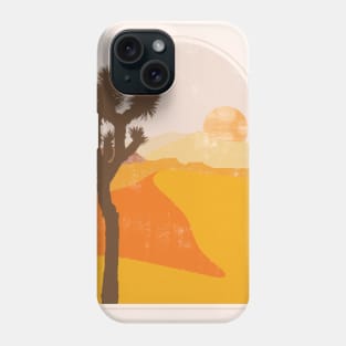 Joshua Tree Desert Minimalist Landscape Illustration Phone Case