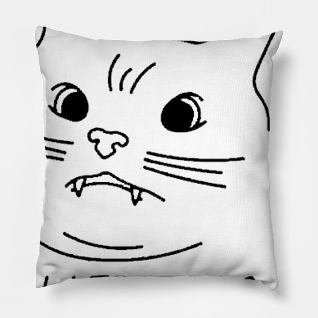 allergic to people cat Pillow by unremarkable