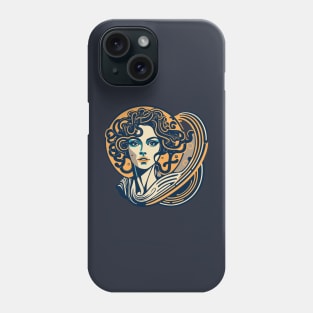 Woman in the style of Gustav Klimt Phone Case