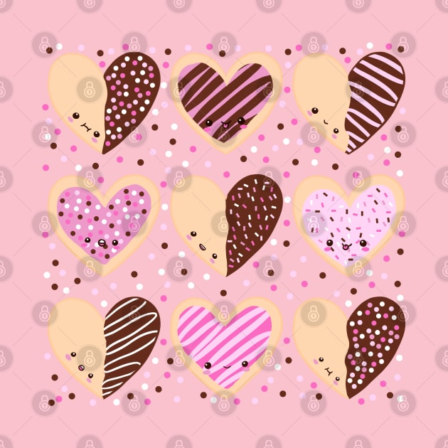 Cute Heart shaped Cookies by Yarafantasyart
