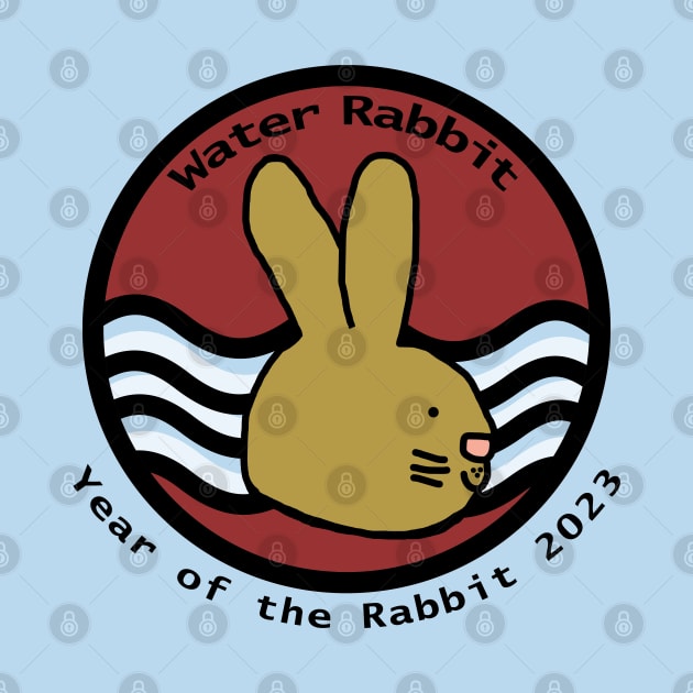 Water Bunny Rabbit Year of the Rabbit 2023 by ellenhenryart