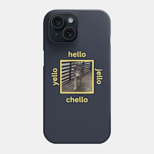 Husky Walking Yellow Hello Jello Chello Phone Case