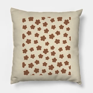 Minimal Modern  Abstract Floral Shapes  Warm  Tones  Design Pillow