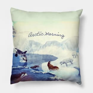 Arctic Morning Animals Pillow