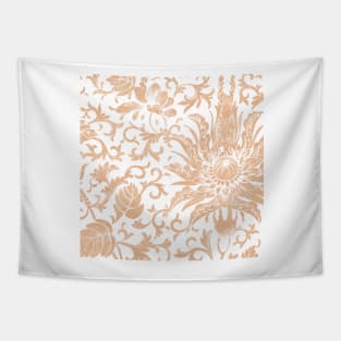 Floral rose gold glitter ii Tapestry