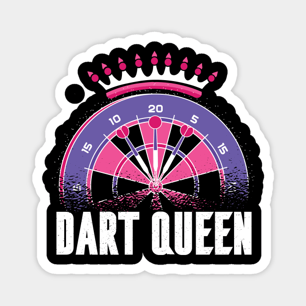 Darts Queen Funny Darts Women Magnet by Visual Vibes