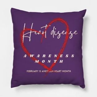 Heart disease awareness month Pillow