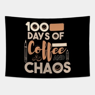 100 Days Of Coffee And Chaos Teacher Tapestry