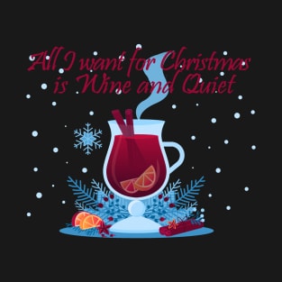 Christmas Time Social Distancing and Wine T-Shirt