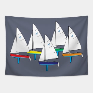 Lido 14 Sailboats Racing Tapestry