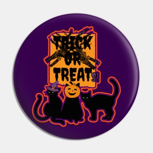 Trick or Treats Spooky Cats Pin