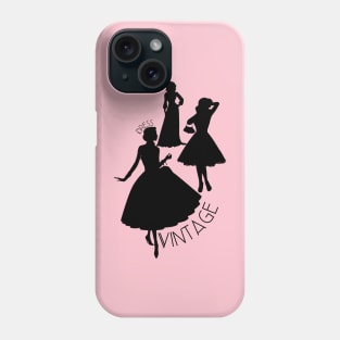 Dress Vintage - Vintage Dress Silhouette Phone Case