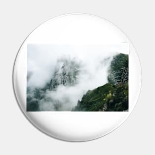 Switzerland Mountains and Fog Pin