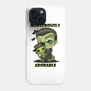 Monstrously Adorable Cute Frankenstein Monster with plushie Phone Case