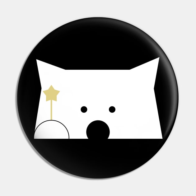 Peek-a-Boo Bear with Gold Star Pin by ABKS