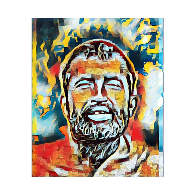 Ramakrishna Abstract Portrait | Ramakrishna Artwork 7 by JustLit