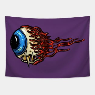 Eyeball Flying Rockabilly Tattoo Cartoon Illustration Eye Tapestry