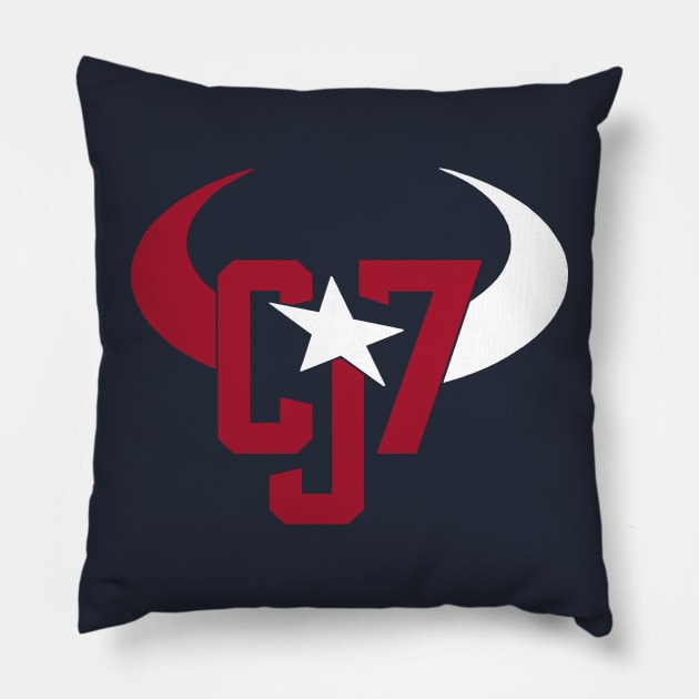 CJ Stroud 7, Houston Football design Pillow by FanSwagUnltd