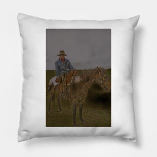 6515 cowboy retro Pillow