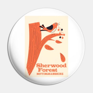 sherwood Forest Nottinghamshire travel poster Pin