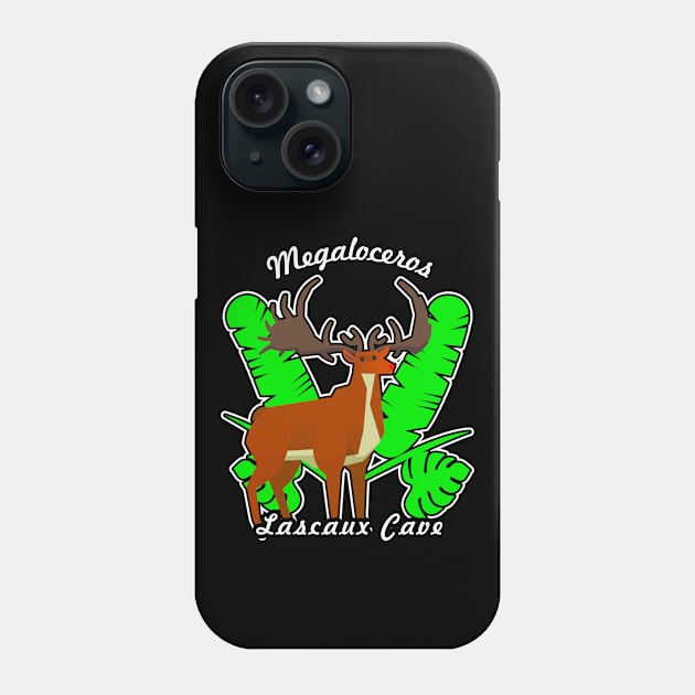 🦖 Extinct Megaloceros (Irish Elk) as Drawn in Lascaux Cave Phone Case by Pixoplanet