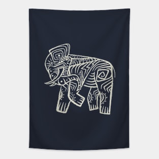 Abstract Elephant Drawing Tapestry