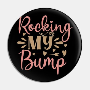 Rocking my bump, Pregnancy Gift, Maternity Gift, Gender Reveal, Mom to Be, Pregnant, Baby Announcement, Pregnancy Announcement Pin