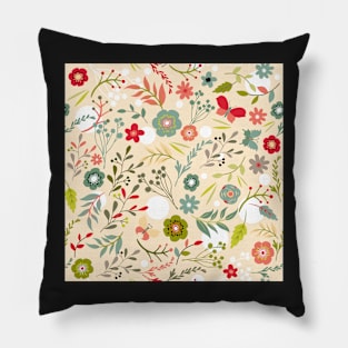 summer meadow yellow Pillow